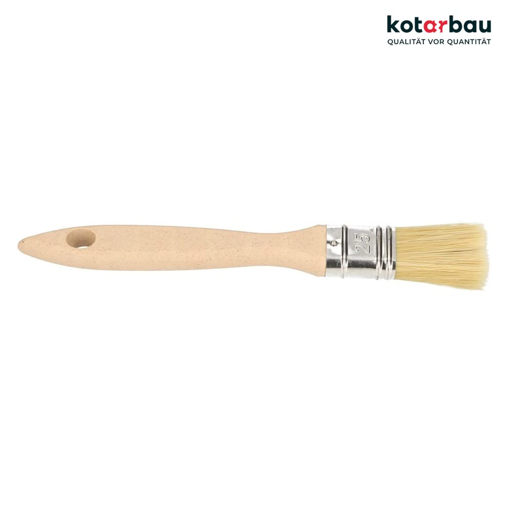 KOTARBAU® Farbpinsel Mit Holzgriff 25 mm 50 St. Alle Größen Flachpinsel Beizen Lasur Farben Malerpinsel Streichen Lack Acrylfarben Reißfeste Borsten Auswaschbar Uni