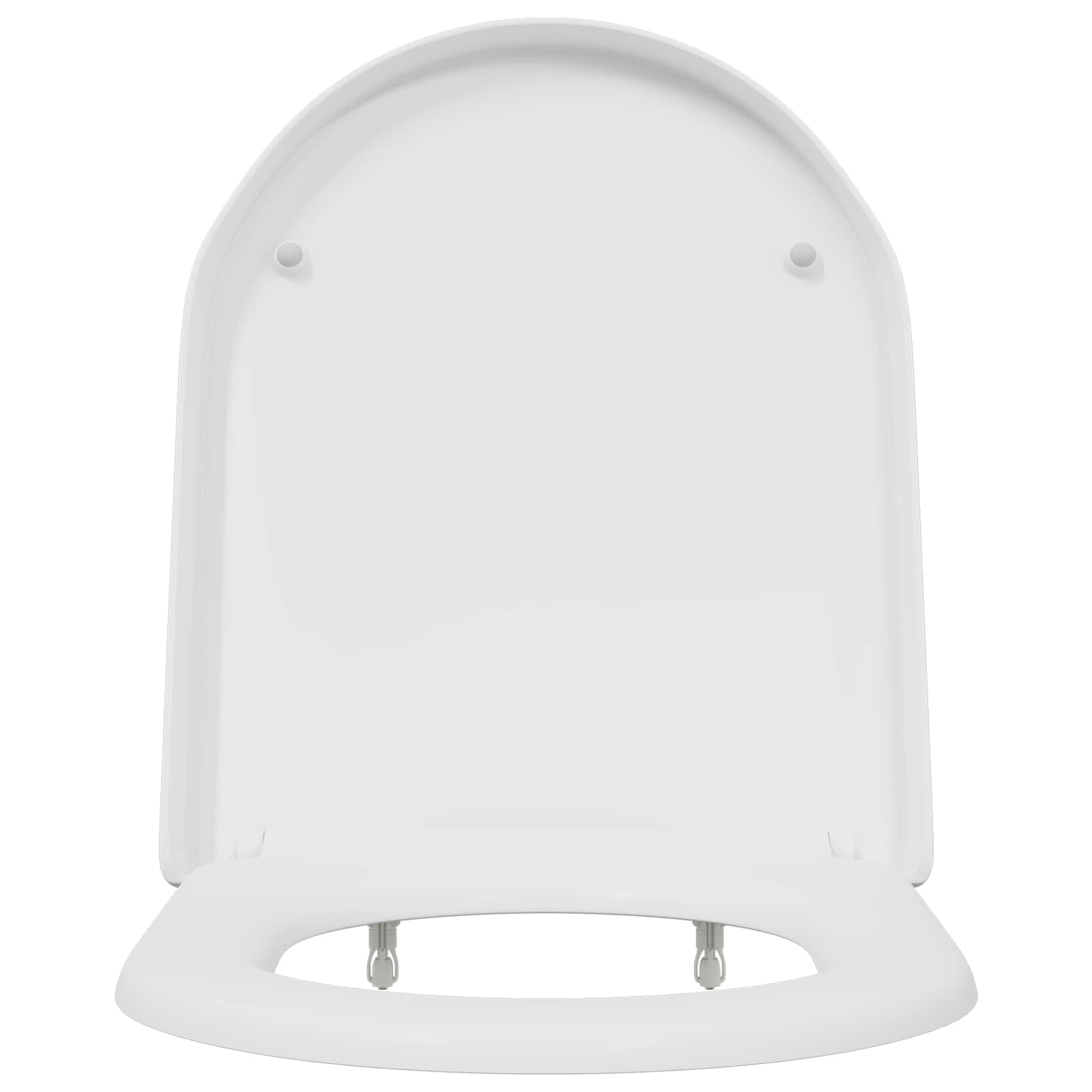 Asiento de inodoro blanco de Duroplast, 49 x 36 x 4 cm, para inodoro, gafas con bisagra, fijación para montaje, artículos sanitarios y baño