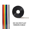 Piutouyar Rainbow Color IDC Ribbon Cable, 10 Wire (16ft/5m) IDC Wire Connectors for 2.54mm Pitch Connectors