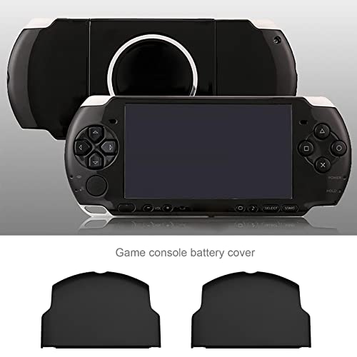 2PCS Replacement Battery Door Covers Cases Protectors Compatible with Sony PSP 2000 2003 2004 3000 3003 3004 Black Plastic Console Accessories - Image 2