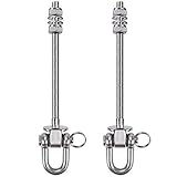 SELEWARE Strapazierfähiger Schaukel Aufhänger aus Edelstahl, Schaukelhaken für Holzbalken und Stahlträger Yoga-Hängematte Boxsack Veranda Schaukeln, 2 Stück