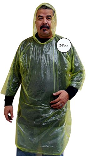 Poncho impermeable amarillo con capucha ToolUSA miniatura 1