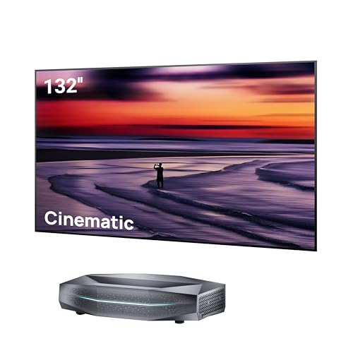 Image of AWOL Aetherion Max 4K 3D ultra short throw projector & 132 inch Cinematic Screen Bundle(Aetherion Max&ALR-C132)
