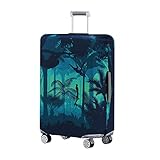 Travelkin - Funda de equipaje lavable, protector de maleta, antiarañazos, para equipaje de 18 a 32 pulgadas, Bosque lluvioso de Amazon, M(22-25inch suitcase)