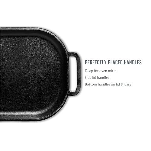 Challenger Bread Pan Cast Iron Loaf Pan with Lid for Homemade Breadmaking Sealed Bread Cloche Inverted Dutch Oven Set for Baking - Made In The USA