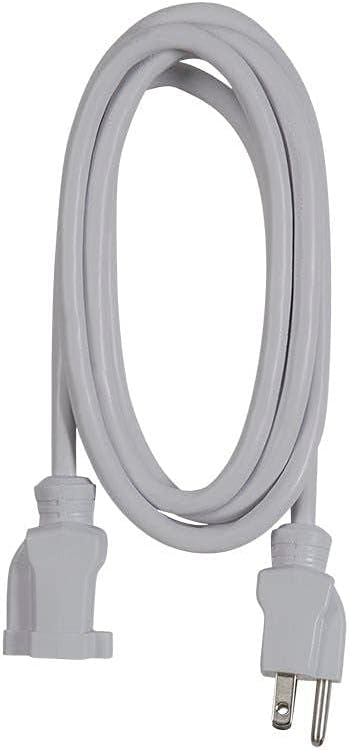 Monoprice Outdoor Extension Cord - NEMA 5-15P to NEMA 5-15R, 13 Amp, 1625 Watt, SJTW, 16AWG, 12 Feet, White