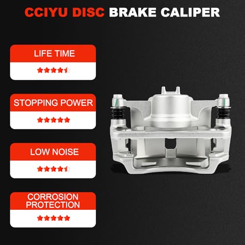 Image of cciyu Front Left Brake Caliper Assembly w /Bracket 19B2659 For Acura For EL 1.7L 2001-2005,For Honda For Civic 1.7L 2001-2005