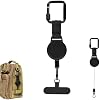 Anti-Theft Retractable Phone Tether with Locking Carabiner, Steel Cable Cell Phone Lanyard, Durable Phone Tether Tab for Outdoor Travel & Daily Use,1 Set