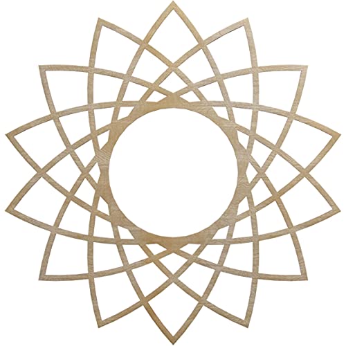 Image of Ekena Millwork 30 inchOD x 11 1 /2 inchID x 3 /8 inchT Eleanor Wood Fretwork Pierced Ceiling Medallion, Birch