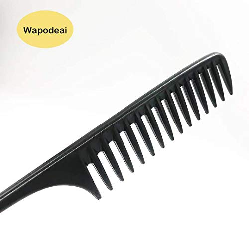 image for Wapodeai Wide Tooth Comb Detangling Hair Brush, Professional Styling C
