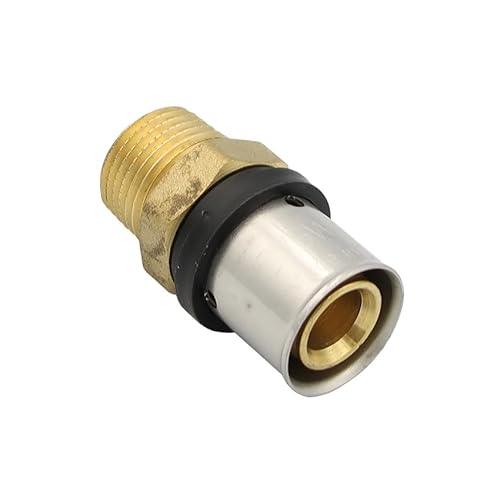 Pipetec Pressfitting Übergang 20x2 mm 1/2 Zoll Aussengewinde TH Kontur Verbundrohr, DVGW, TH-Profil