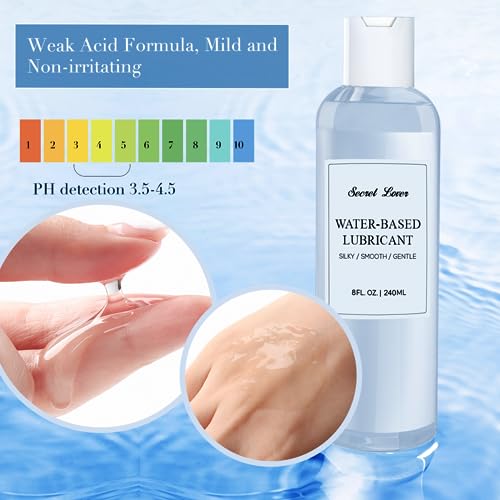 Secret Lover Water-Based Personal Lubricant, Silky Smooth Long-Lasting Lube For Women, Men, And Couples, Natural Ingredients Non-Staining thumb #2