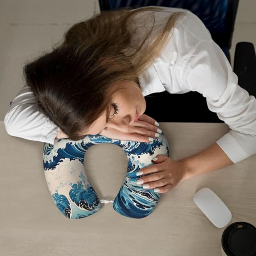 Almohada de espuma viscoelástica forma en U para viaje miniatura 6