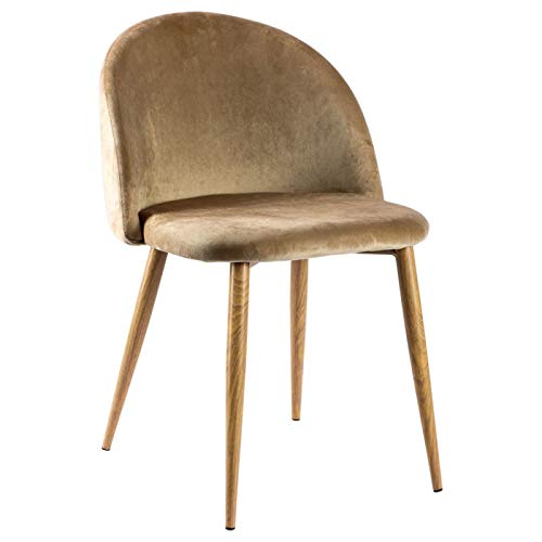 Regalos Miguel - Sillas Comedor - Silla Vint Terciopelo - Marrón Arena - Envío Desde España