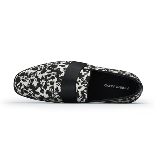 Image of Ferro Aldo Men's Classic Penny Loafers & Slip-On Dress Shoes | Woven, Floral, and Plaid Styles |