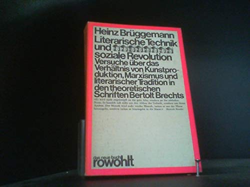 Literarische Technik und soziale Revolution
