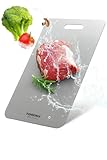 Titanium Cutting Board, Food Grade 100% Pure Titanium Cutting Boards for Kitchen, Non-Toxic Double-Sided Chopping Board, Dishwasher Safe, Easy to Clean – 14 x 12 Inch