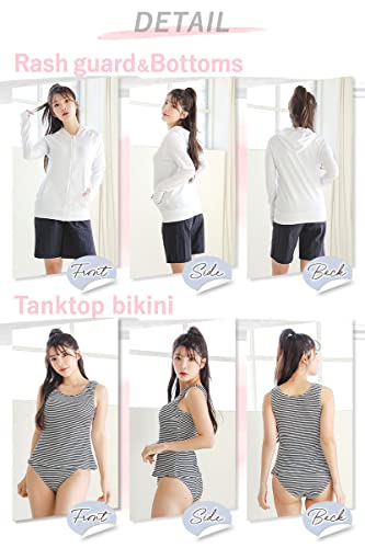 [COTARON] 水着 レディース ラッシュガード 体型カバー タン