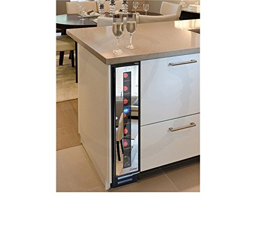 Vinotemp Vt-7Bmsl-Fe Wine Cooler Refrigerator 7 Bottle Capacity, Glass Door With Mirrored Trim, Front Venting, Adjustable Temperature Control, 6-Inch, Black, One Size #TOP7