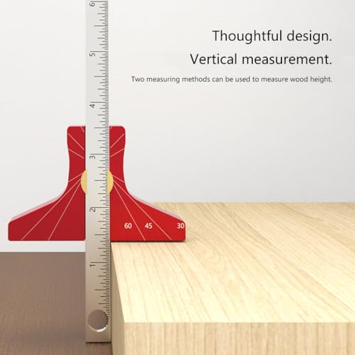 Règle de mesure de marquage du bois multi-angles à double échelle précise