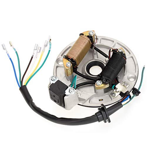 Hiaors 2 Coil Ignition Magneto Stator Plate For 70Cc 90Cc 110Cc Taotao Kazuma Meerkat Mini Falcon 90 50 Ssr Baja Coolster Atv Quad 125Cc Peace Moto 4 Wheeler Kick Start Apollo Sdg Ssr 50Cc Dirt Bike #TOP3