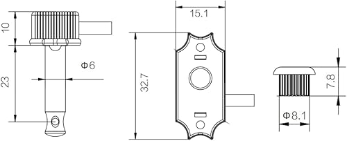 Miniatura 5 de Guyker Afinadores de bloqueo de guitarra (3L + 3R con manecillas)  Vintage Deluxe Lock String Tuning Key Pegs Machine, piezas de repuesto  Cromo,
