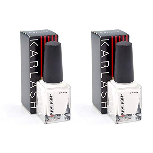 Karlash Nail Polish, White, French White, Pure White, French Tips .05 Ounce (Pack of 2)