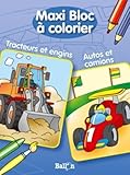  MAXI BLOC A COLORIER AUTOS ET CAMIONS / TRACTEURS ET ENGINS