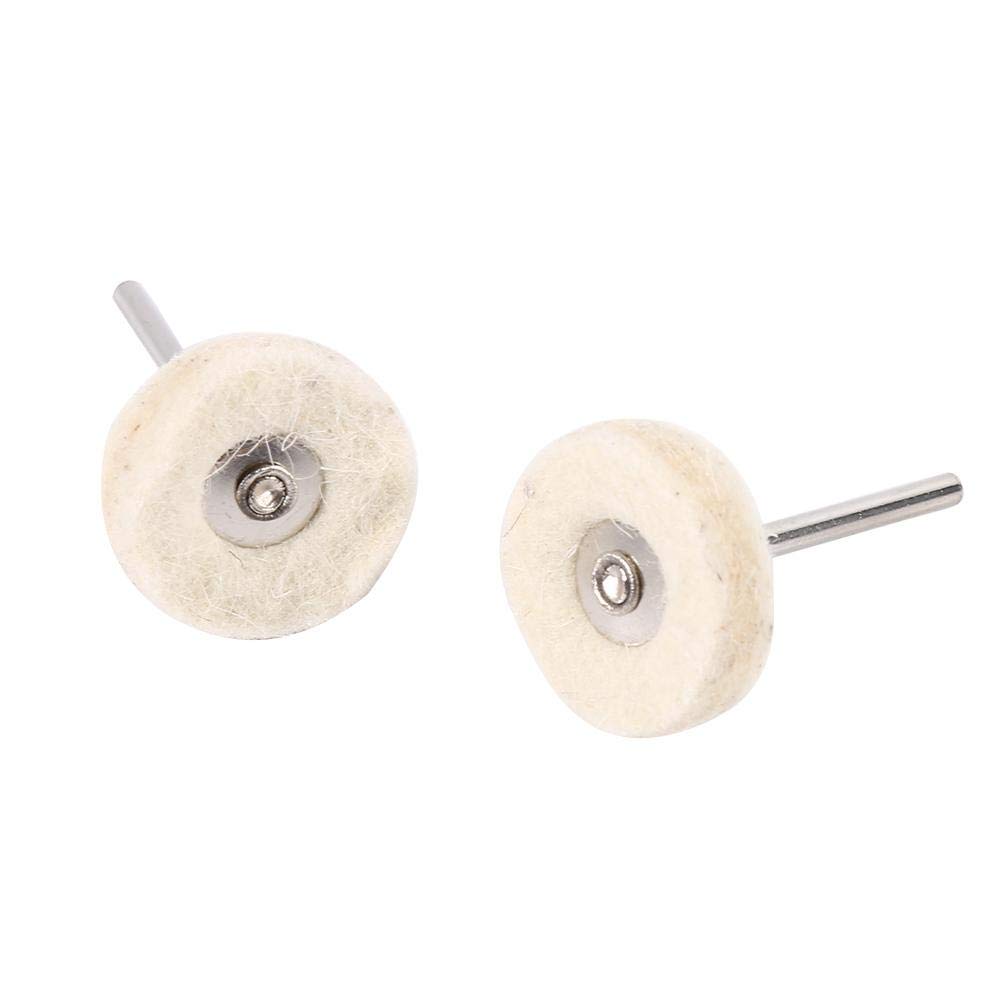 Polijstschijven, wolvilt, gemonteerde doorn, polijstset met 1/8 inch schacht, polijstaccessoires voor Dremel rotatiegereedschap, sieraden, metaal, glas, 88 stuks