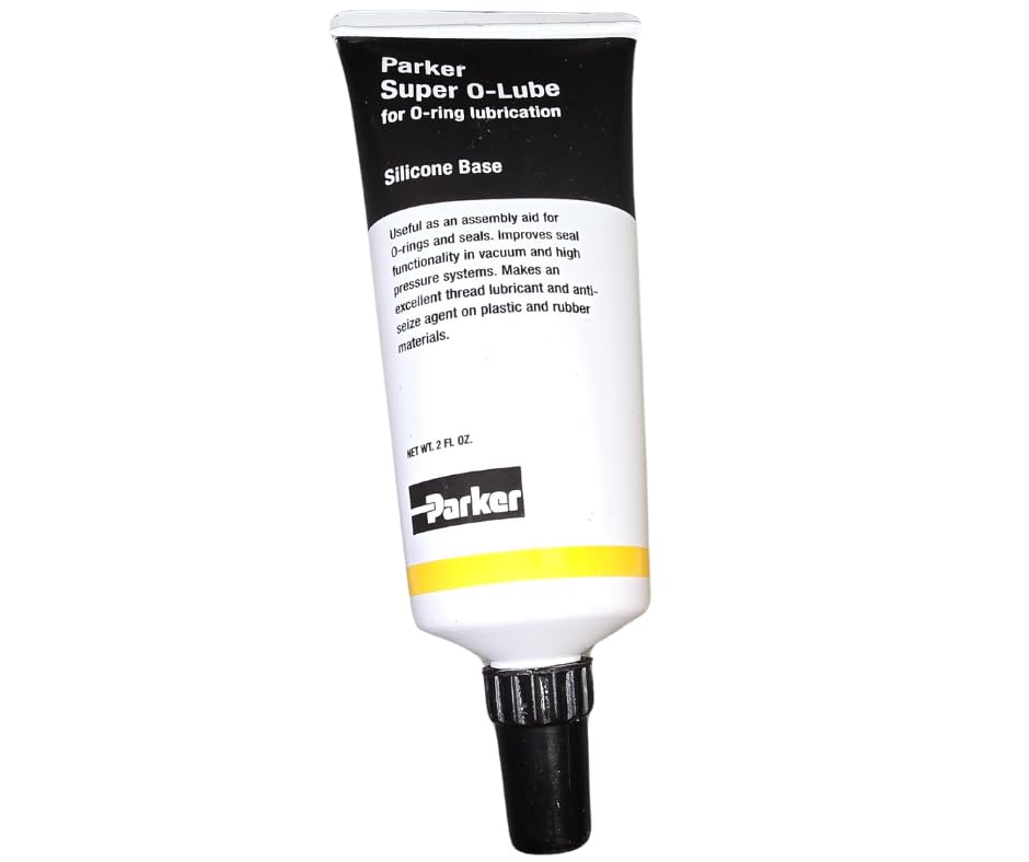 Parker SLUBE 884-2 Super O-Lube High-Viscosity Silicone Lubricant | 2 oz Tube | Premium O-Ring Assembly Fluid for EPDM & Water Systems