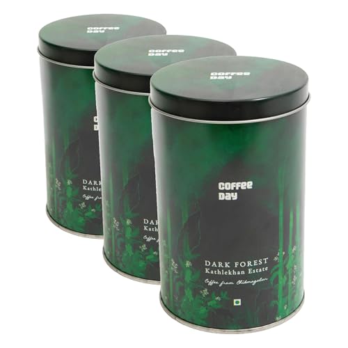 Image of Cafe Coffee Day | Filter | Ground | Best Coffee | Morning | Choco | Freshly grounded | Chickmangalur | (200gm, 100% Arabia Kathlekhan Estate with Tin Box) (Pack of 3)