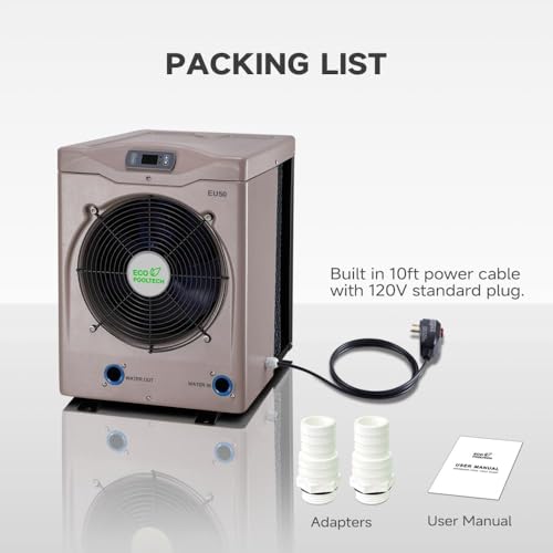 Ecopooltech MODEL EU-EU50-24627 Electric Heat Pump Pool Heaters,Max 16184Btu Up To 5000 Gallons Above Ground Pool Heaters thumb #5