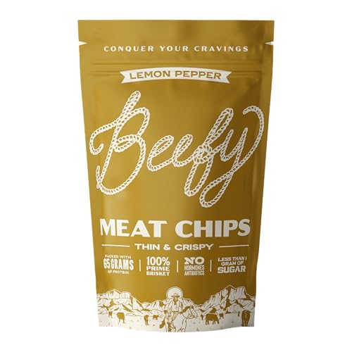 Beefy Meat Chips Lemon Pepper Flavor | 13g Protein Per