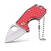 Mini cuchillo de bolsillo de bolsillo de acero inoxidable paracaidismo plegable Cuchillos de caza al aire libre Gadgets al aire libre (Color : Red)