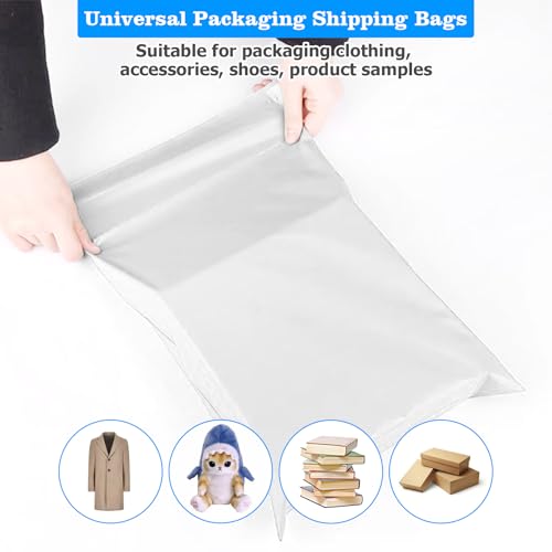 120 Stück Plastik Versandbeutel, Wasserdichte Versandtaschen Warensendung, mit Selbstklebeband, Grau Blickdicht, Geeignet für Warenverpackung, Logistischen Versand, S/M/L Mischen, 40/Größe