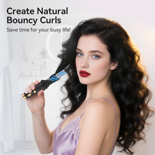 Image of Cordless Curling Iron Hair Curler: Mini USB Rechargeable 4000 mAh 3 Temp Setting Travel Portable 200 Million Negative Ion for Long Short Hair