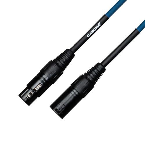 CASCHA Standard Line Microphone Cable (XLR), Blue, 2 m - Image 2