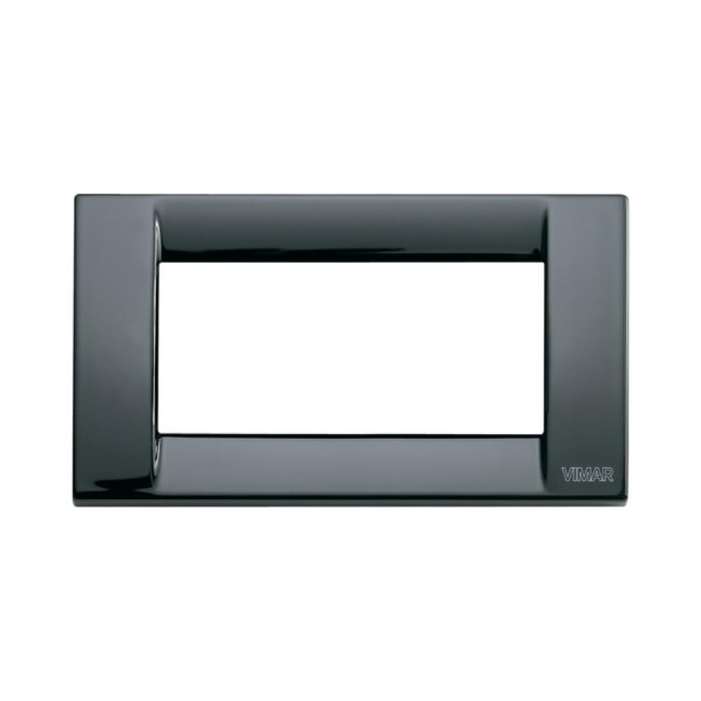 Vimar Placca 4 Posti Metallo Colore Nero Serie Idea 16734.11 - 4
