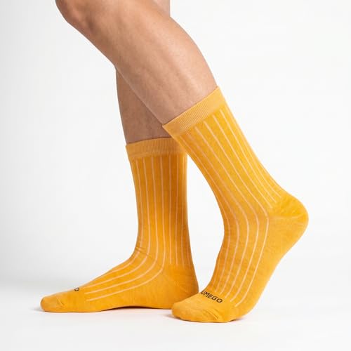 Image of Unisex Pure Cotton Combed Regular Fit Ribbed Crew Socks | Soft Breathable Socks for Men and Women | Ideal for Office Wear, Casual Outfits & Daily Use