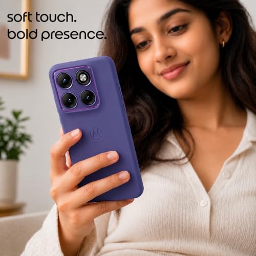Image of Motorola Compatible with Moto Edge 70 Fusion Softmatte (TPEE) Back Cover Drop Tested Shock Proof Mobile Case for Men, Women, Boys and Girls with Camera Protection (Orient Blue)