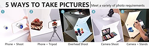 Mini tragbares fotostudio fotobox Lichtzelt Faltbare Lichtzelt lichtbox fotostudio mit Mini-Stativ und 6-Farben… – Bild 7