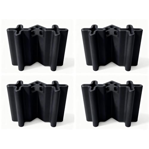 4PCS Corner Blocker for Tmat Truck Bed Cargo System, Compact Single Cargo Divider Truck Bed Organizer Space-Saving Corner Support (Black, 3in)