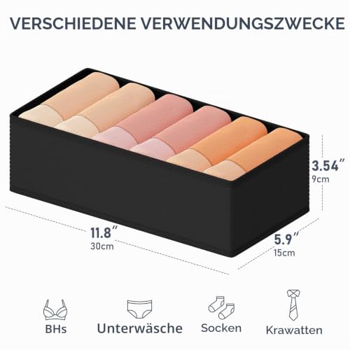 Homsorout Schubladen Organizer Kleidung Baby - 8er Set Ordnungssystem Kleiderschrank Stoff Unterwäsche Aufbewahrung Drawer Organizer… – Ansicht 2