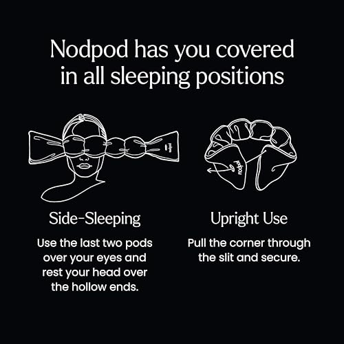 Nodpod Gentle Pressure Sleep Mask | Patented Light Blocking Design for Sleeping, Traveling & Relaxation - Black Onyx - Image 6