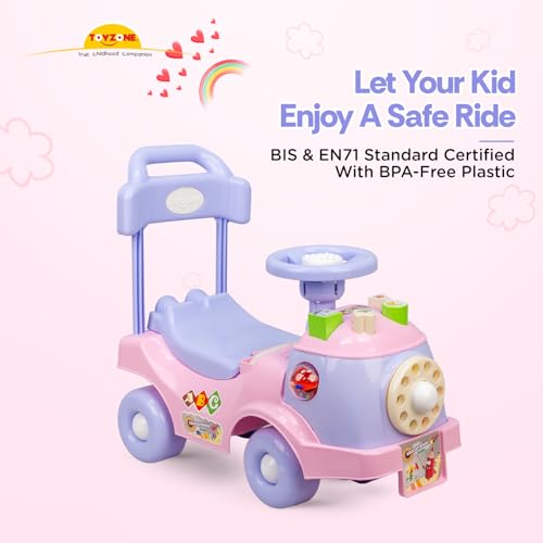 Image of Toy Zone Educational Rider-Pink|Ride-On Baby Car |Toy Car|Push Car|Swing Car |Kids Power Wheel Ride On Car for Children /Kids |Toy Baby Car
