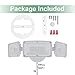 GLORIOUS-LITE Dusk to Dawn Security Light with 3500LM, 35W Flood Lights Outdoor, IP65 Waterproof & ETL Listed, 5500K White Light, Adjustable 3 Heads Wall Exterior Light for Garage, Backyard,Patio