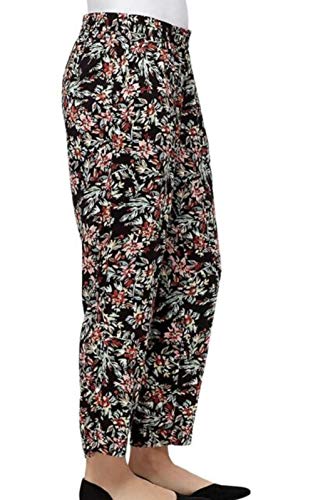 Jessica Simpson Black Floral Cadie Pants, Size XL