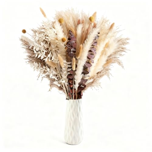 Ramo de pasto pampas beige 80 piezas decorativo miniatura 1