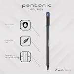 Pentonic Stylos à gel glitter, 10-Pack, Couleurs d'encre assorties (noir, rouge, vert, bleu, bleu clair, orange, violet, rose, or, argent), 1.0mm Point moyen, écriture lisse pour le journaling, prise de notes & Art.