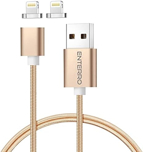 ENTERRO Magnetic Cable 2 i.Phone Connectors - 2.4A Charging Cable (Silver)
